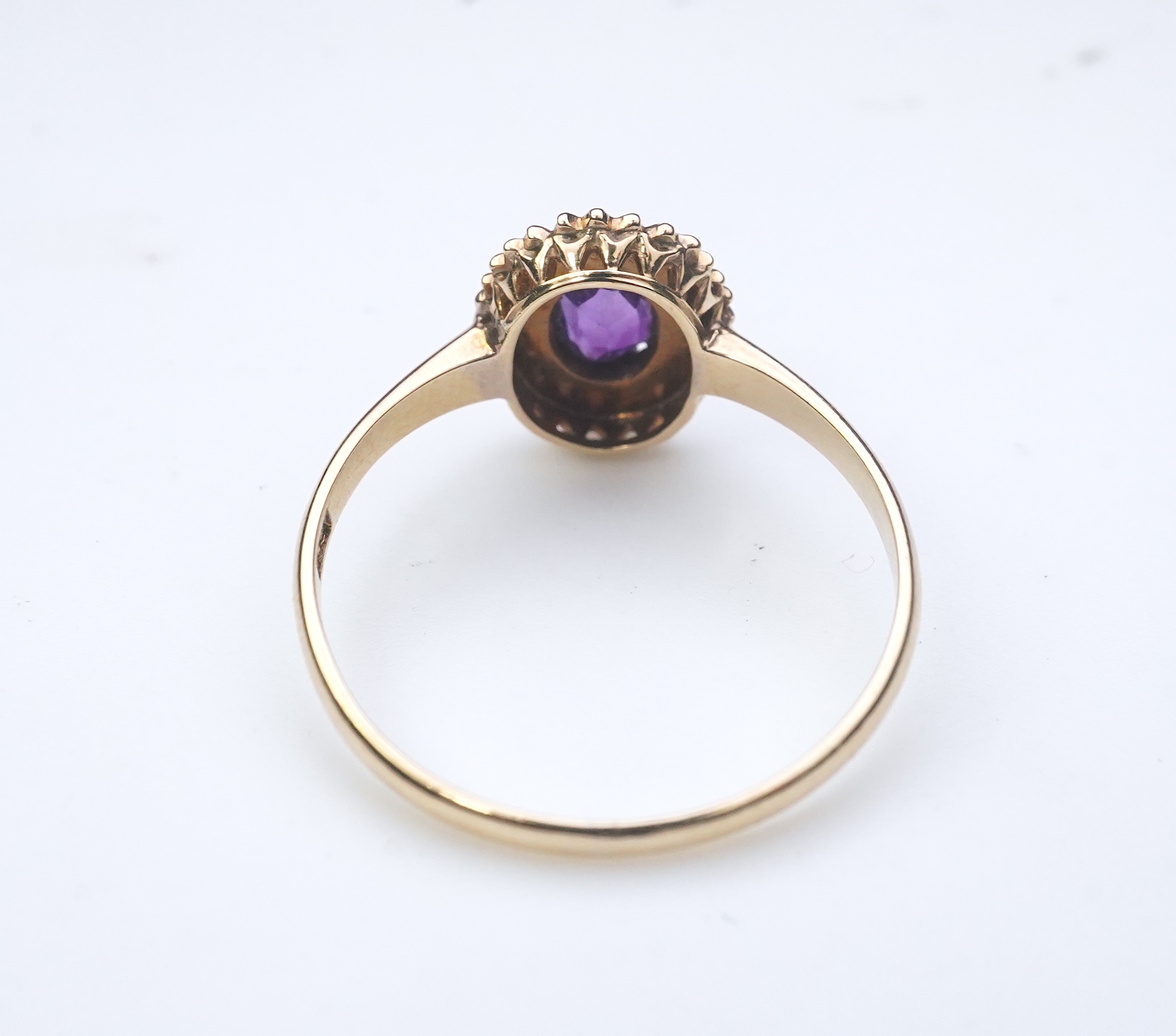 An Edwardian amethyst and seed pearl ring, early 20th century